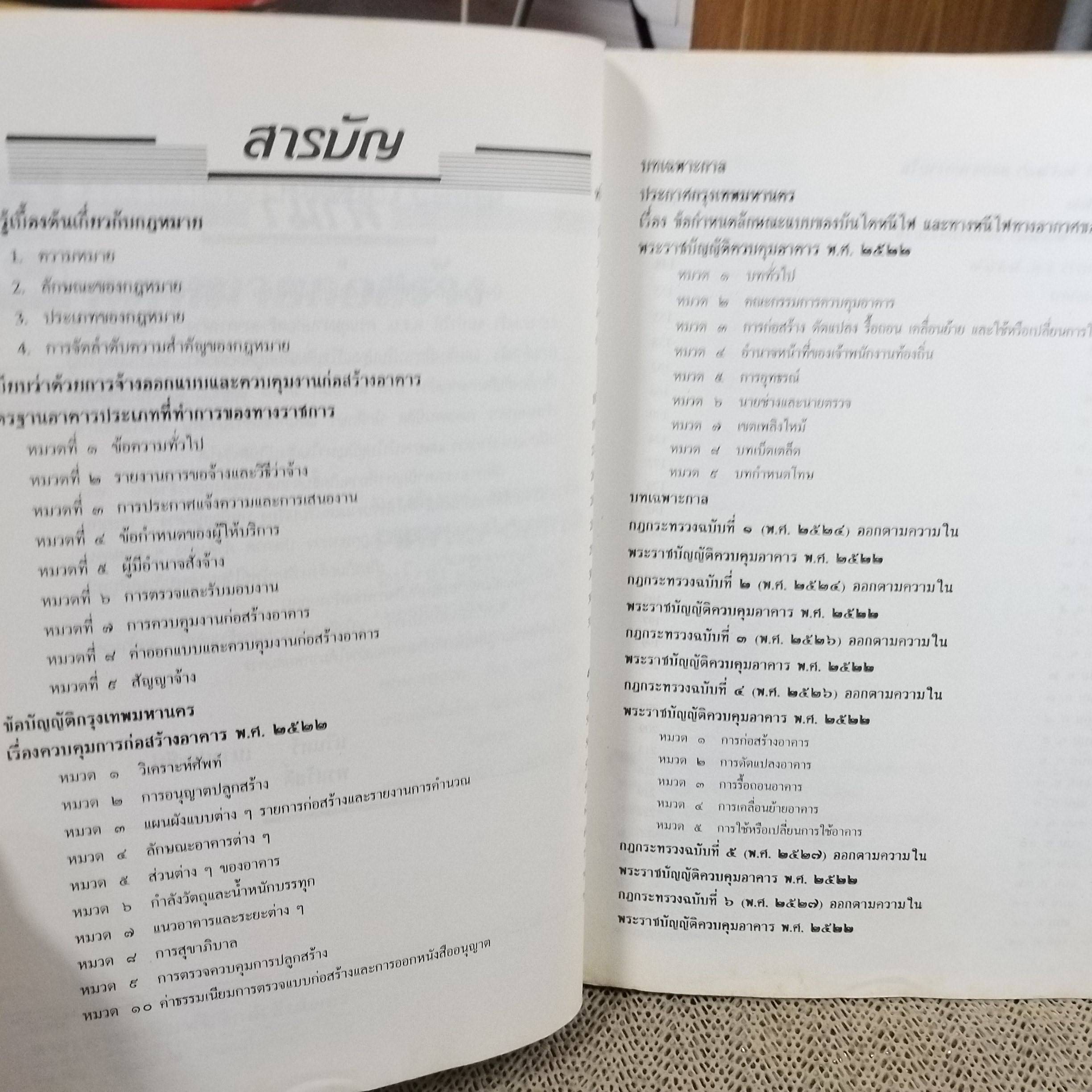 หนังสือ กฎหมายก่อสร้าง สัญญาและบทบัญญัติว่าด้วยการก่อสร้าง / นรินทร์ เนาวประทีป / ไม่มีข้อความขีดเขียน