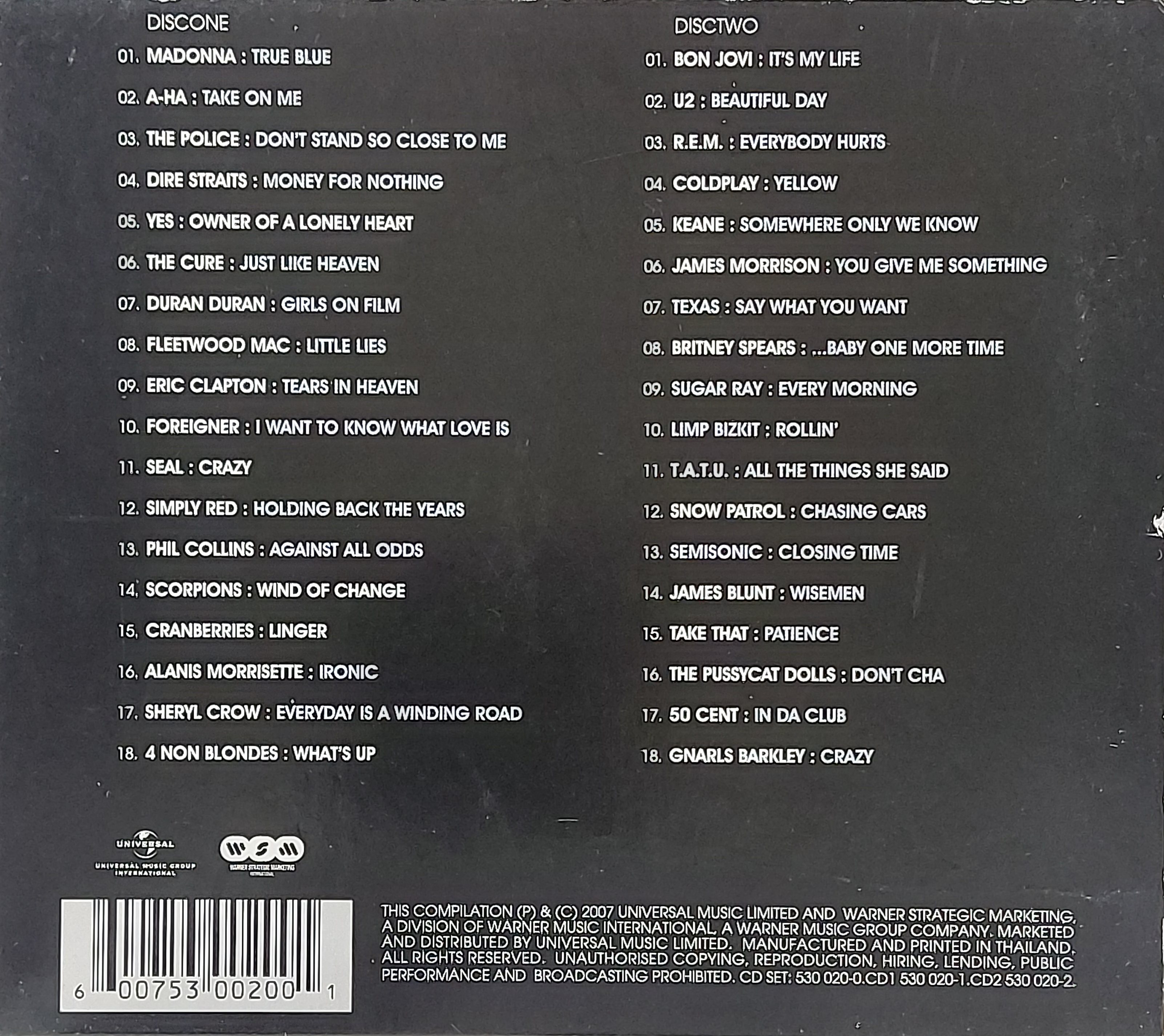 Used CD,1 ONE (B)(2CD)(Various Artists)(2007)(Thai)