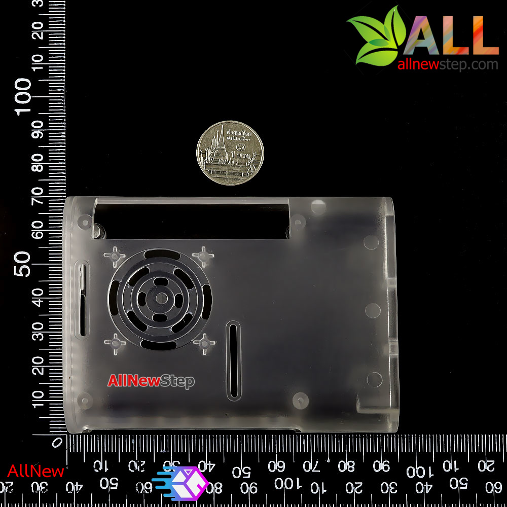 เคส Raspberry Pi4 shell Pi4 CASE raspberry pi4 พร้อมช่องติดพัดลม กล่องใส