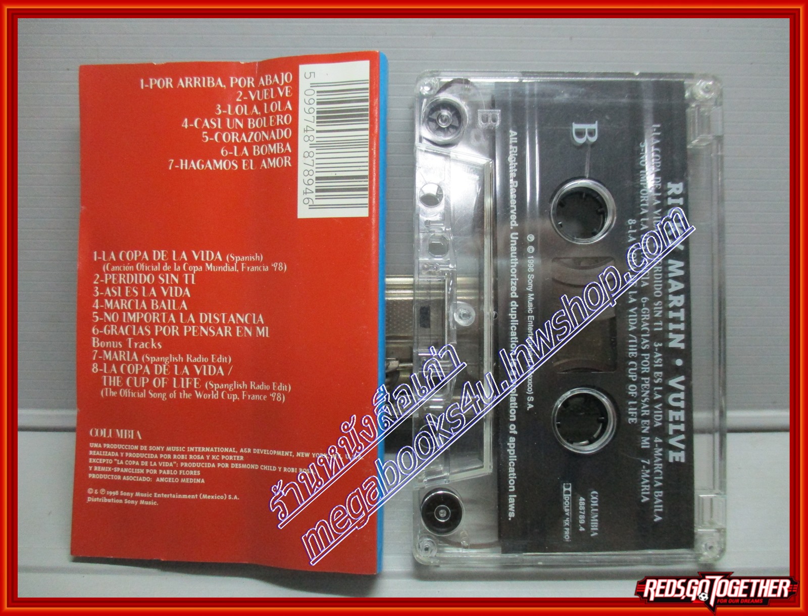 เทปเพลงสากล RICKY MARTIN อัลบั้ม VUELVE