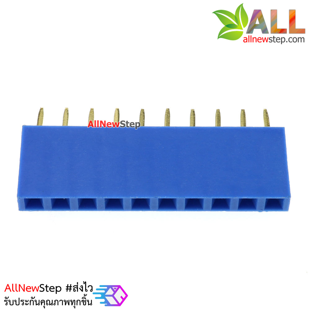 Pin header Female Header Single Row 2.54mm 10p Pin1x10 สีน้ำเงิน