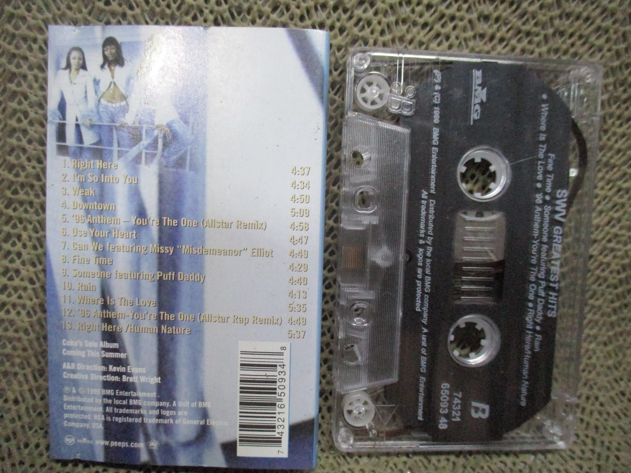 เทปเพลงสากล อัลบั้ม SWV GREATEST HITS