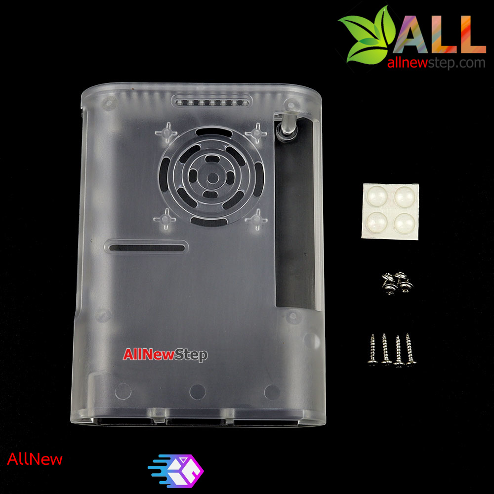 เคส Raspberry Pi4 shell Pi4 CASE raspberry pi4 พร้อมช่องติดพัดลม กล่องใส