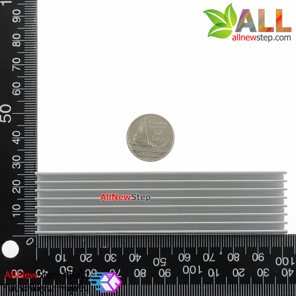 แผ่นระบายความร้อน heat sink ขนาด 100x25x10MM Aluminum heat sink high quality radiator