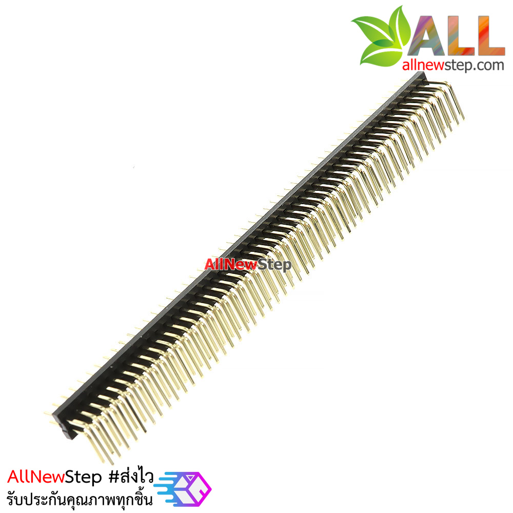 ก้างปลา 2x50 แบบฉาก ระยะห่างขา 1.27mm Spacing 1.27MM Double row 50p