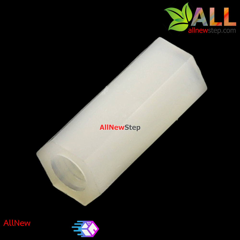 เสาน็อตไนลอน NUT Nylon M3 ขนาด 13mm สีขาว จำนวน 1 ชิ้น