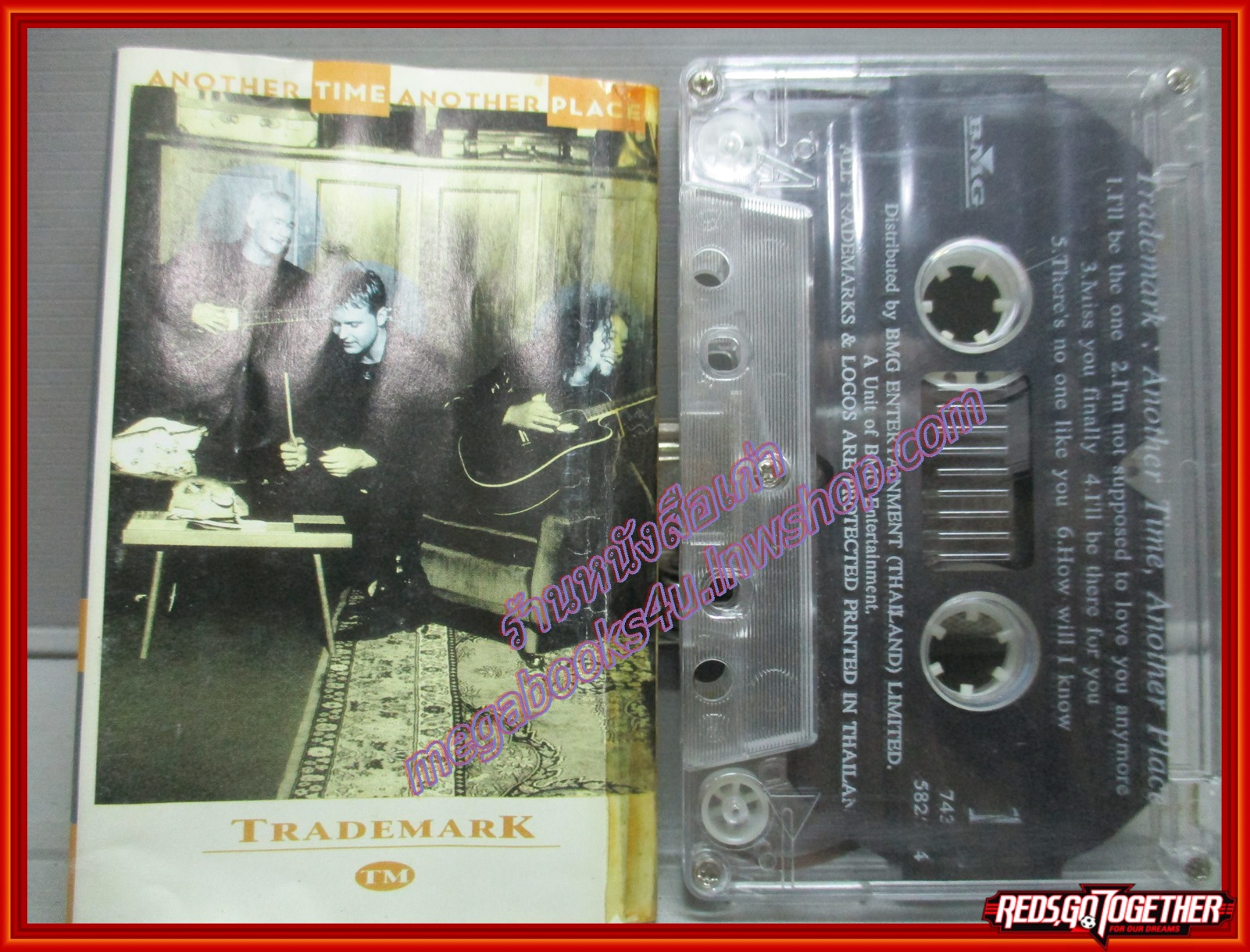เทปเพลงสากล TRADEMARK อัลบั้ม ANOTHER TIME ANOTHER PLACE ตำหนิ มีเทปใสติดอยู่บริเวณรอยพับของปก