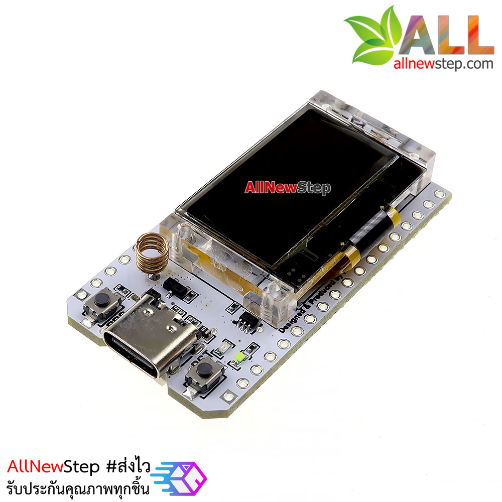 บอร์ด Arduino Wifi ESP lora32 LoRa SX1276 ความถี่ 868-915Mhz พร้อมจอแสดงผล OLED หัวต่อ micro usb