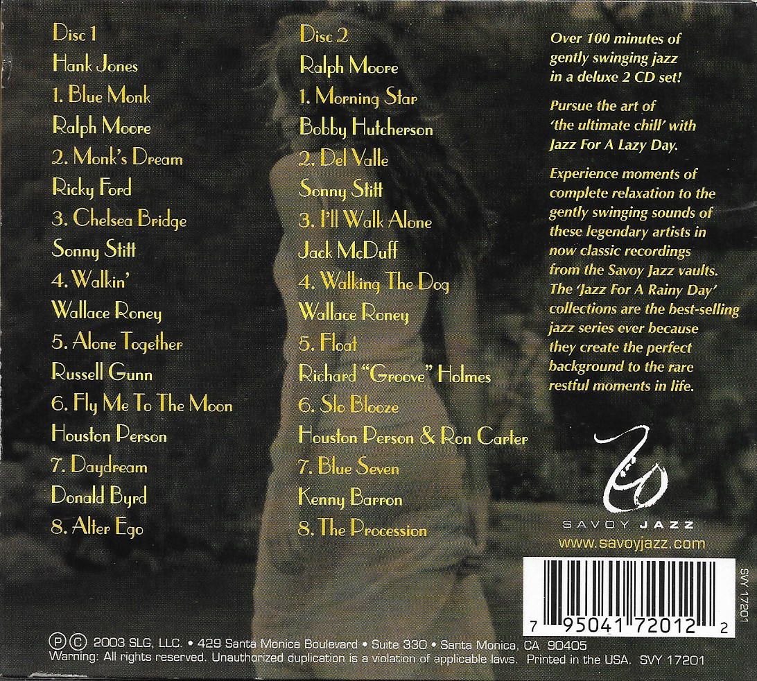 CD,Jazz for a Lazy Day - Over 100 minutes of gently swinging jazz in a deluxe (2CD)(instrumental)(VA)(2003)