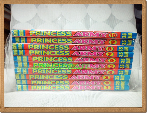 OB2601;หนังสือการ์ตูนPRINCESS ARMYครบชุด10เล่มจบโดยHOGUNGAWA MIYUKIสนพ.FLOWER COMICSสภาพดีเยี่ยม