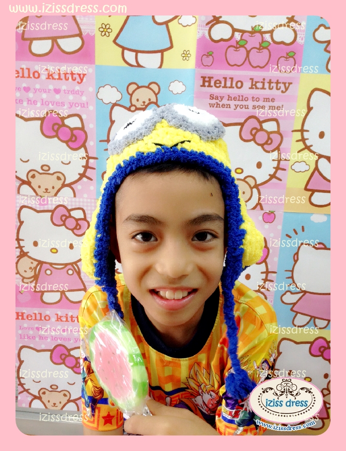 ***พร้อมส่ง***หมวกไหมขนแกะรูปมินเนี่ยนตาเดี่ยว เหมาะสำหรับเด็กแรกเกิด- 5 ปีขึ้นค่ะ