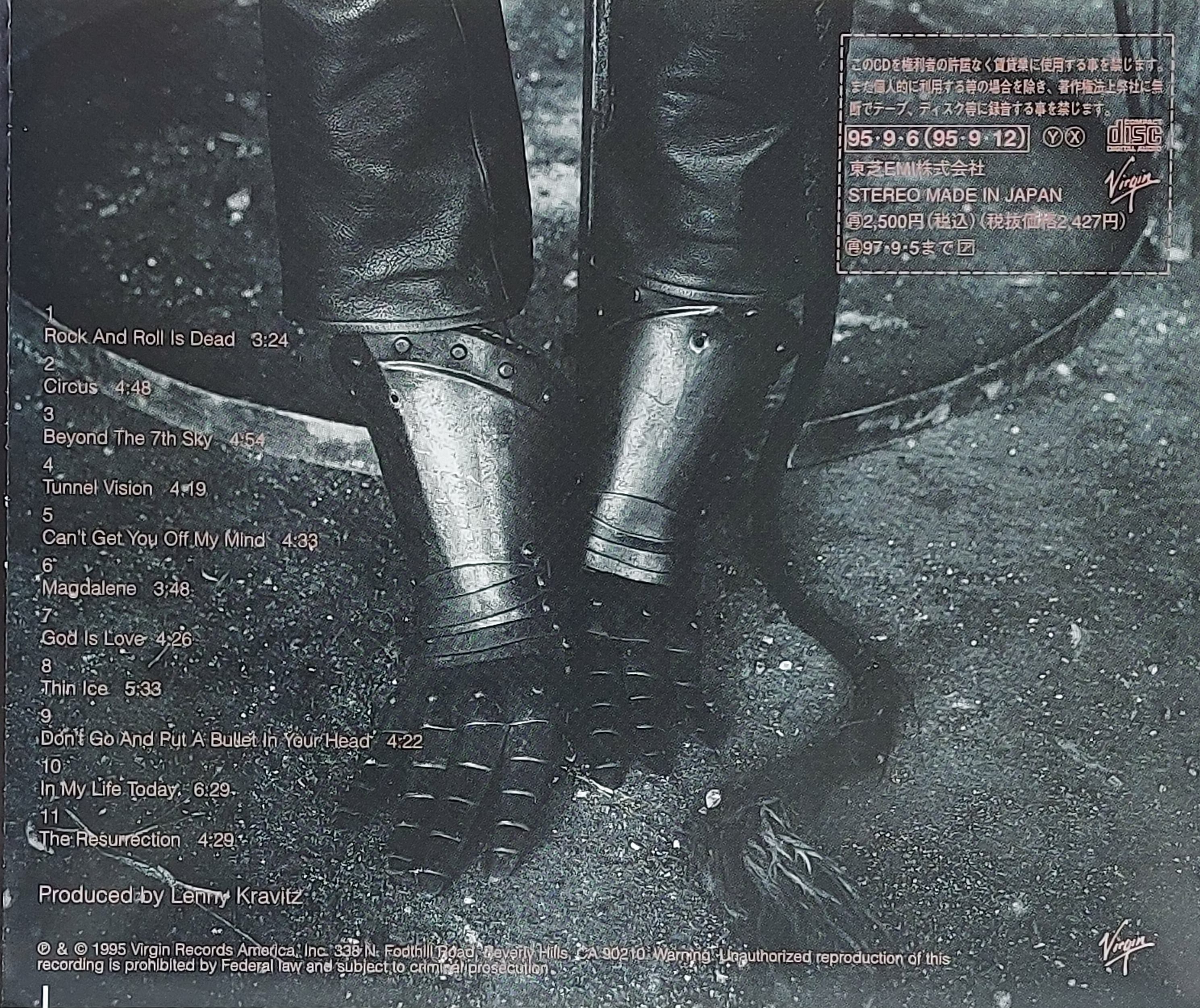 Used CD,Lenny Kravitz - Circus (A+)(1995)(Japan)