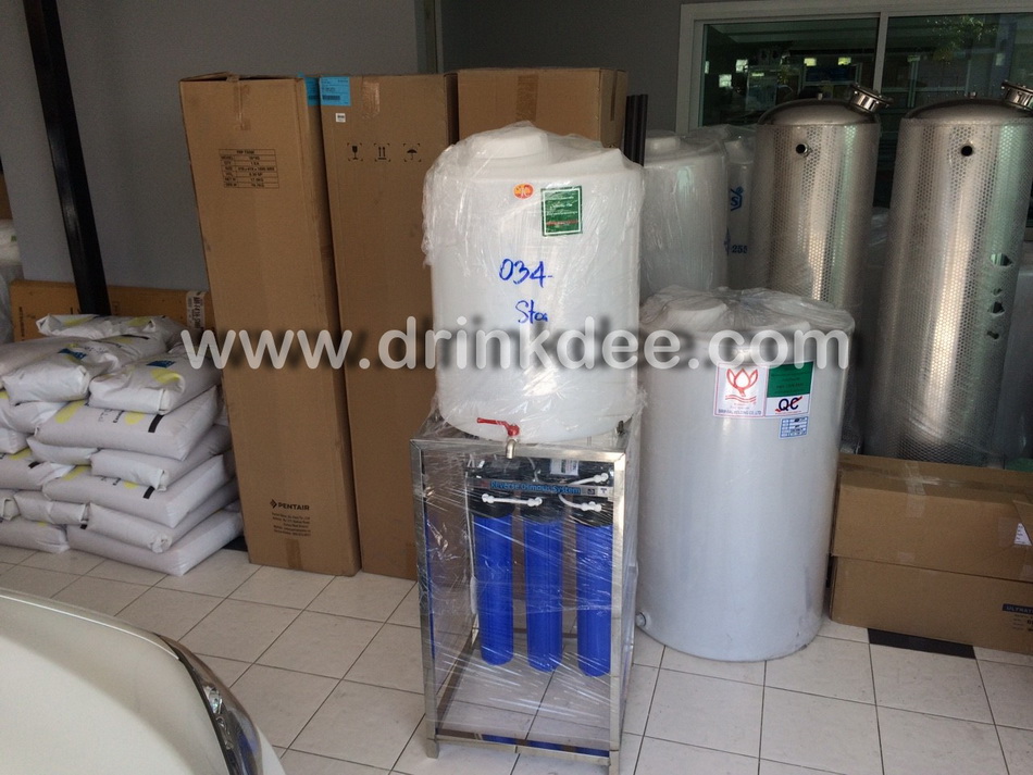 เครื่องกรองน้ำ 5 ขั้นตอน RO.150G (โครง+ถัง 100L+ ลูกลอย)