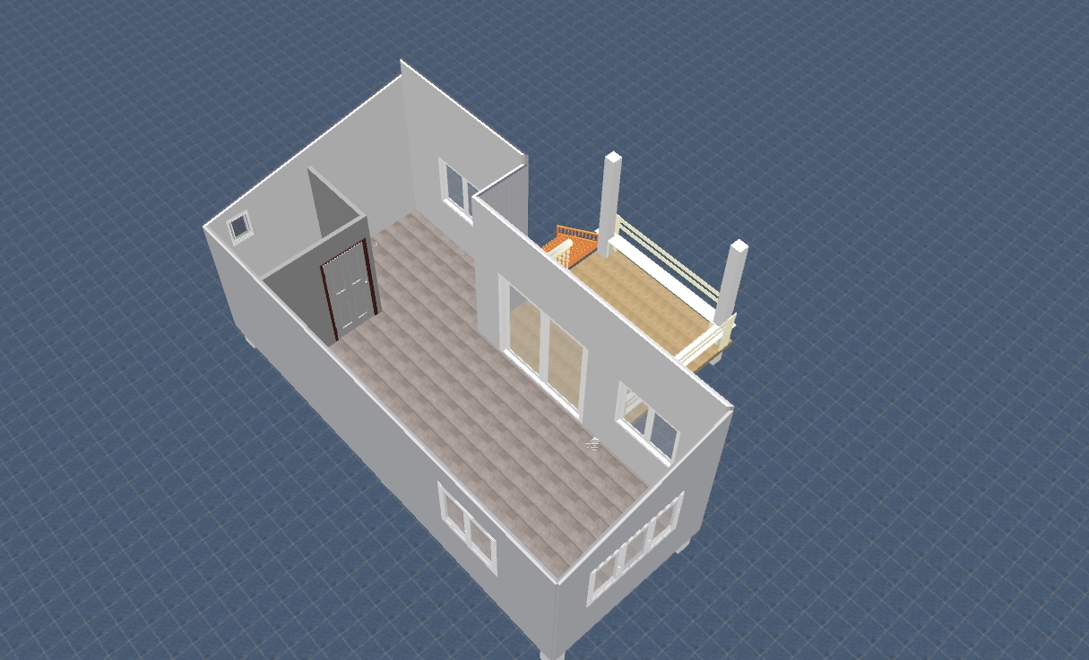 บ้านน็อคดาวน์ สไตล์โมเดิร์น ขนาดบ้าน 4*8 เมตร พร้อมระเบียง 2*3 เมตร ราคา 360,000 บาท