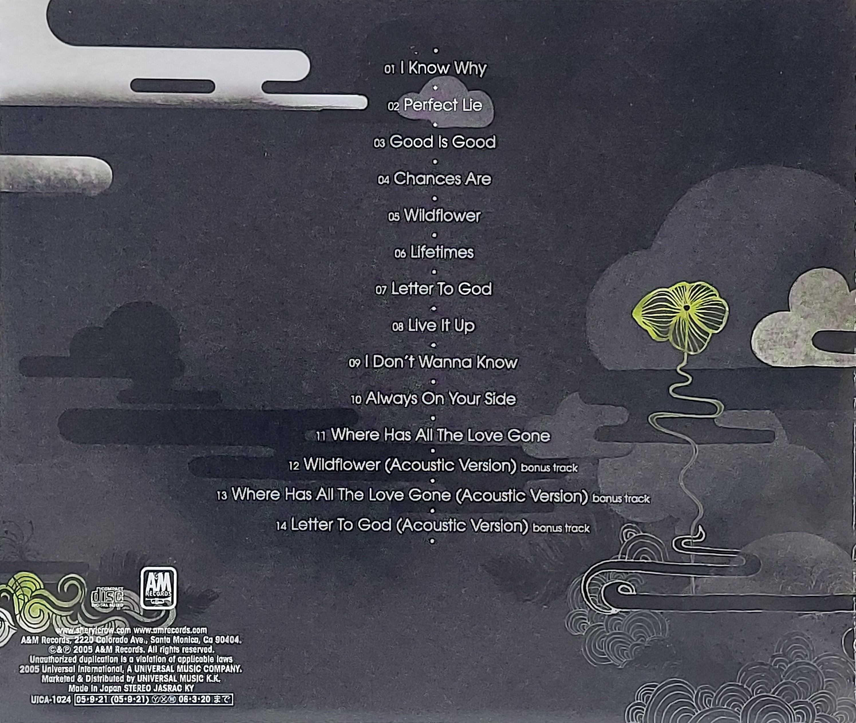 Used CD,Sheryl Crow - Wildflower (A+)(2005)(Japan)