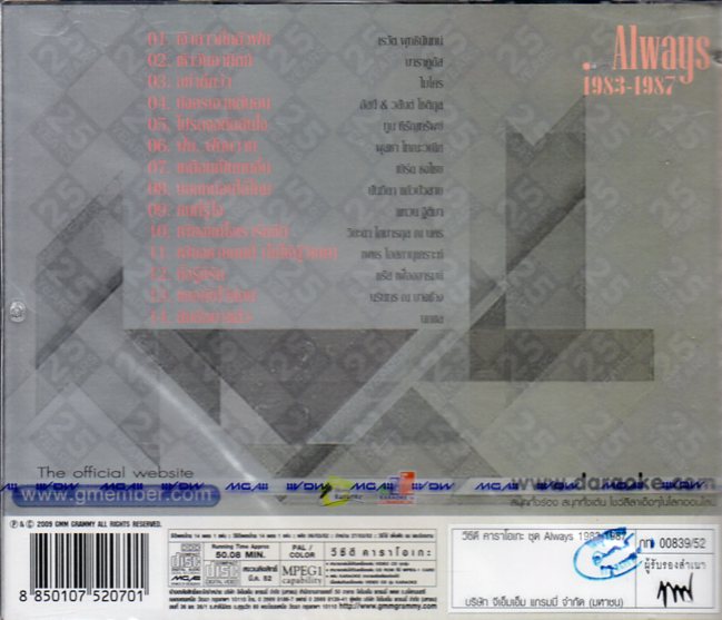 CD+VCD,Karaoke,Always 1983-1987