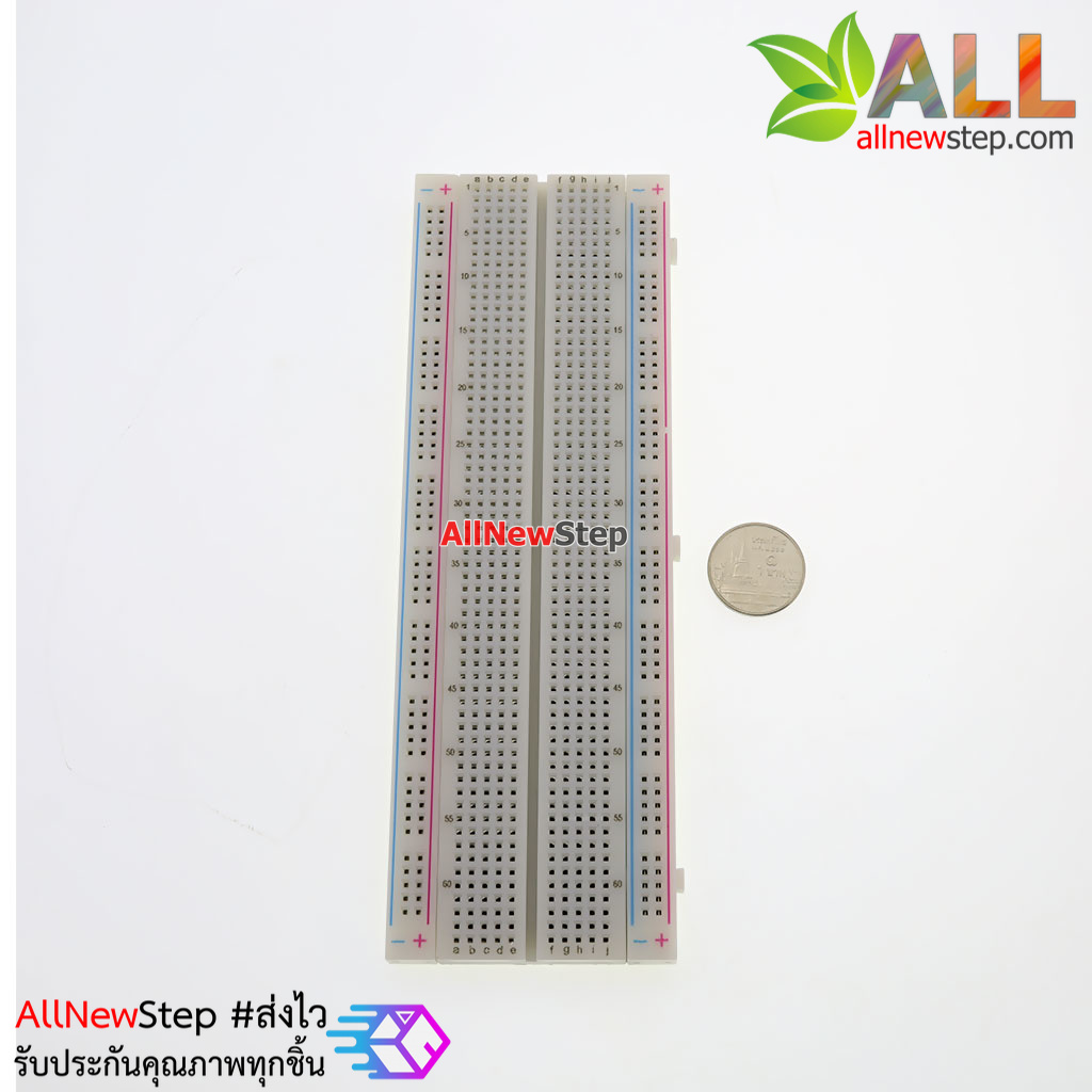 บอร์ดทดลอง Breadboard 830 holes MB-102