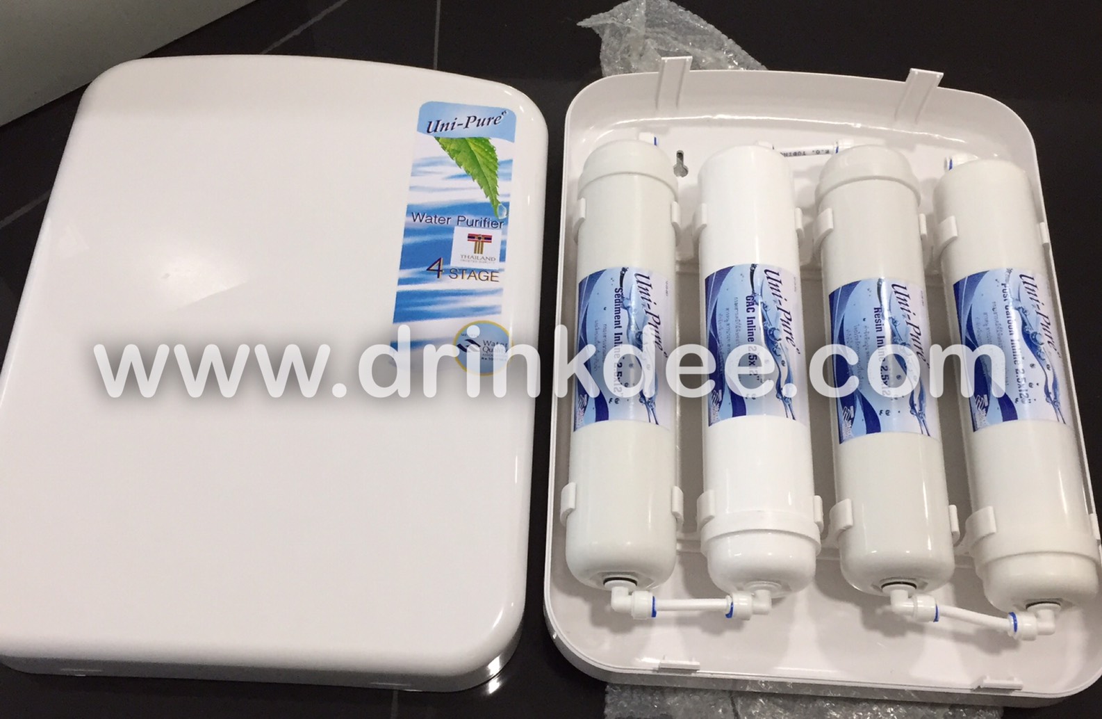 เครื่องกรองน้ำ 4 ขั้นตอน Unipure (แบบแขวน)
