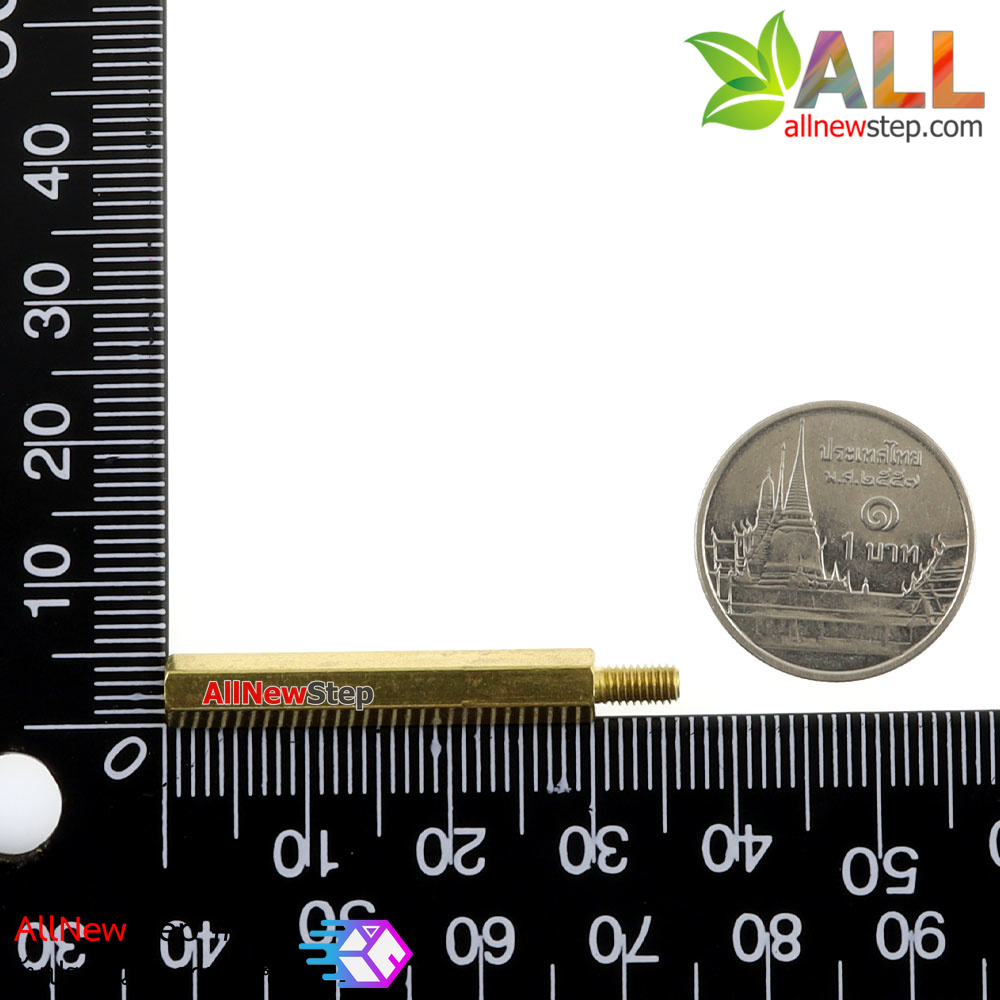 Pillars Nut M3 น็อต ทองเหลืองแบบยาว 36mm 30+6mm