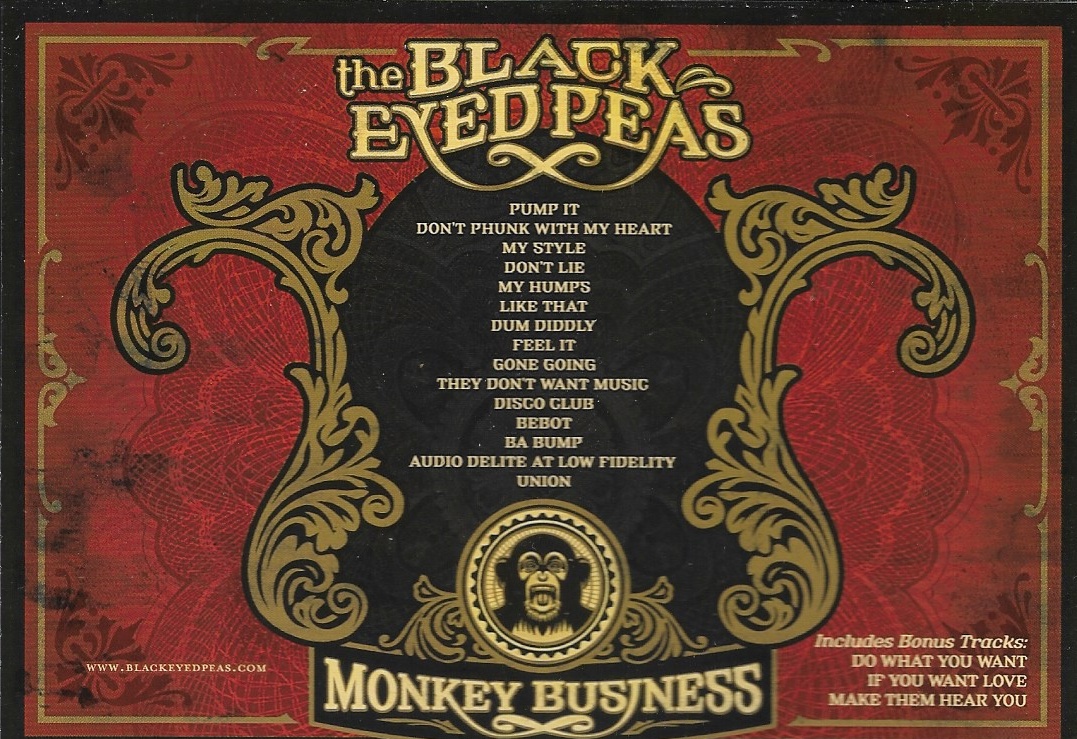 Used CD,The Black Eyed Peas - Monkey Business (A)(2005)(Japan)