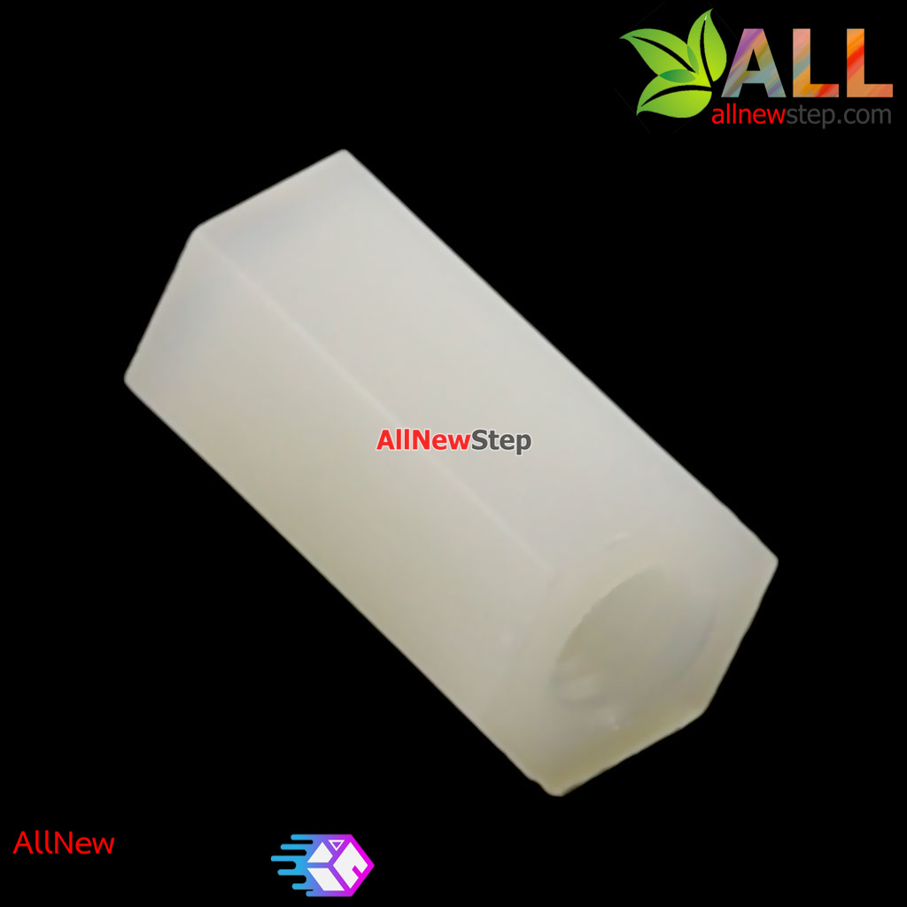 เสาน็อตไนลอน NUT Nylon M3 ขนาด 10mm สีขาว จำนวน 1 ชิ้น