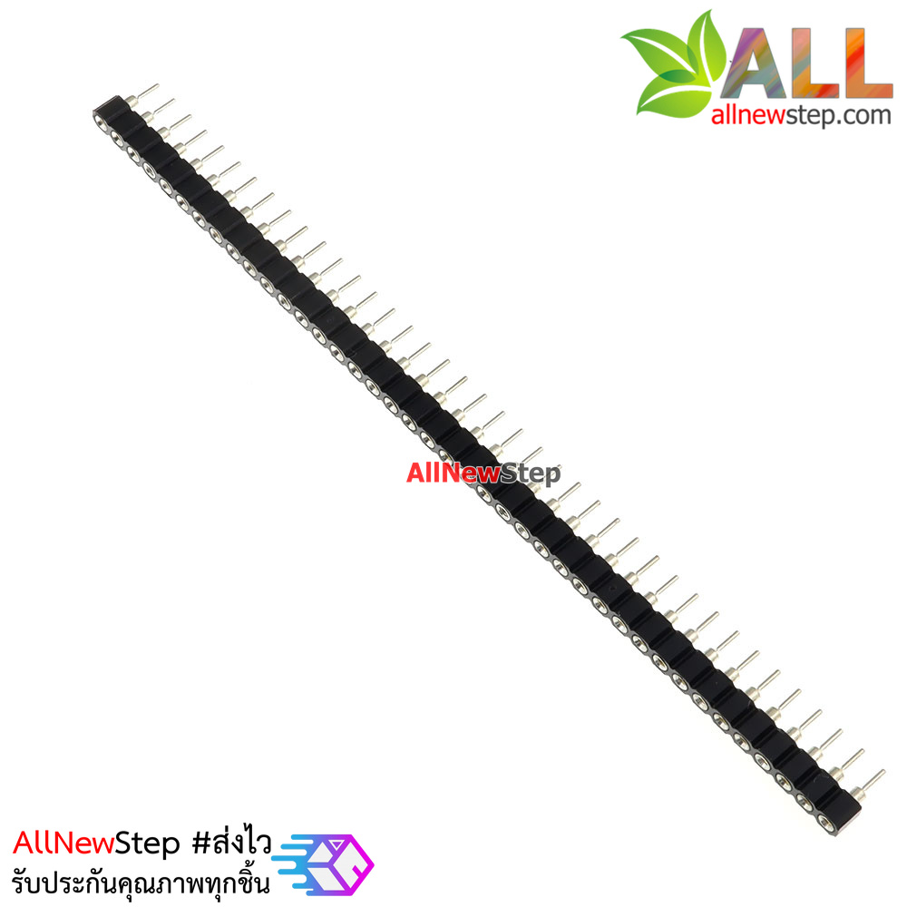 ก้างปลา 2.54mm ซ็อกเกตขากลมอย่างดี Single Row Pin Header 2.54mm round hole 1X40 Pin