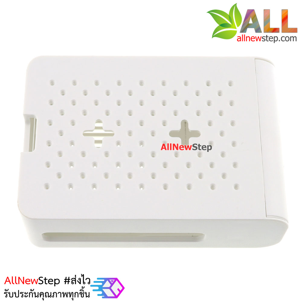 กล่องเคส Raspberry Pi 4 4B cooling fan injection molding ABS protective shell box สีขาว