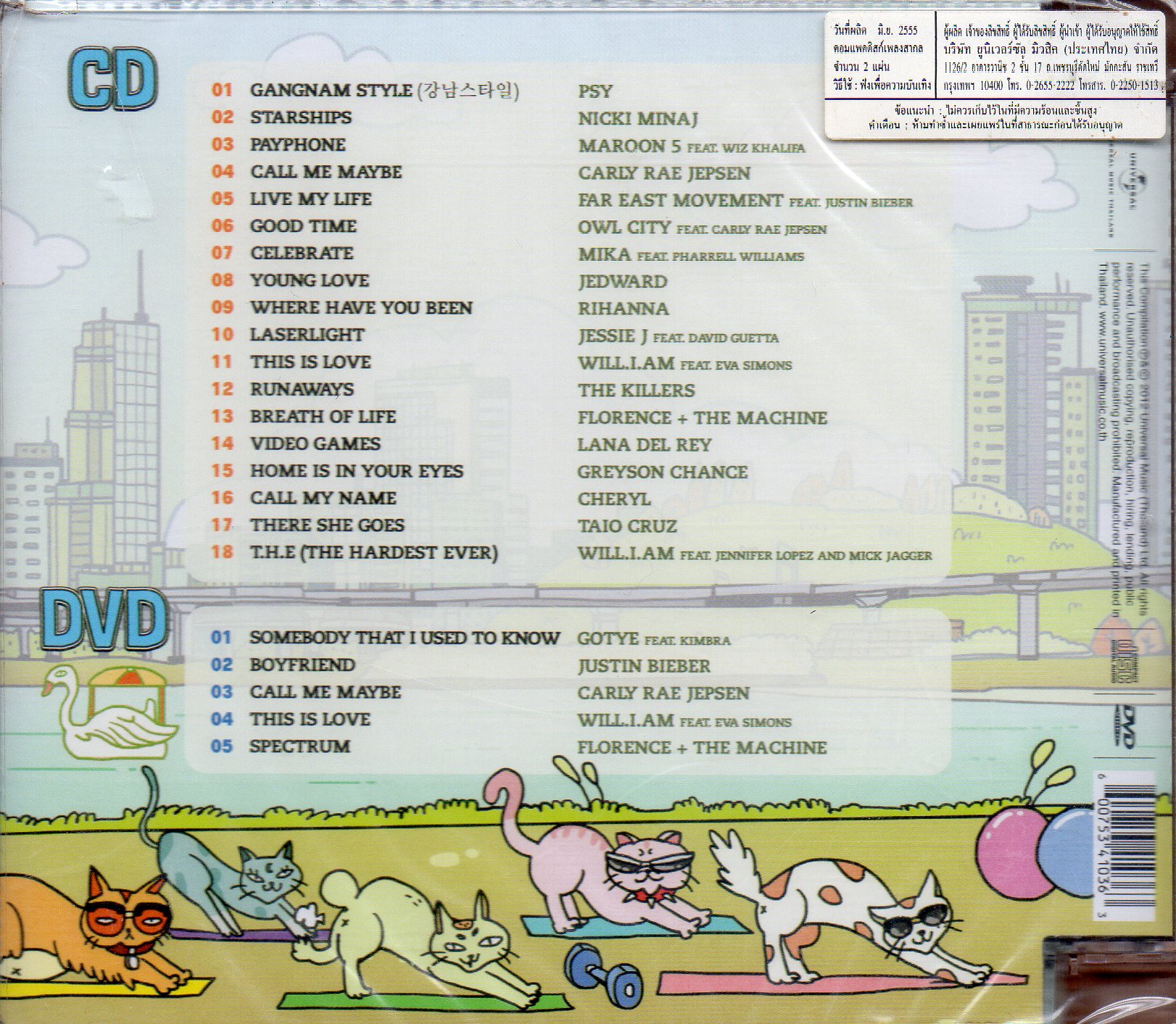 CD+DVD,Gangnam Hits THE MOST POWERFUL HITS IN ONE SUPER ALBUM(Various Artists)(2003)(Thai)