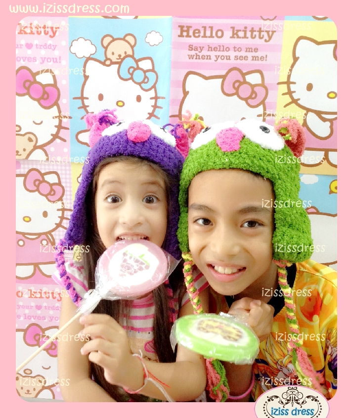 ***สั่งทำได้ค่ะ***หมวกไหมขนแกะรูปนกฮูกสีชมพูเขียว เหมาะสำหรับเด็กแรกเกิด- 5 ปีขึ้นค่ะ