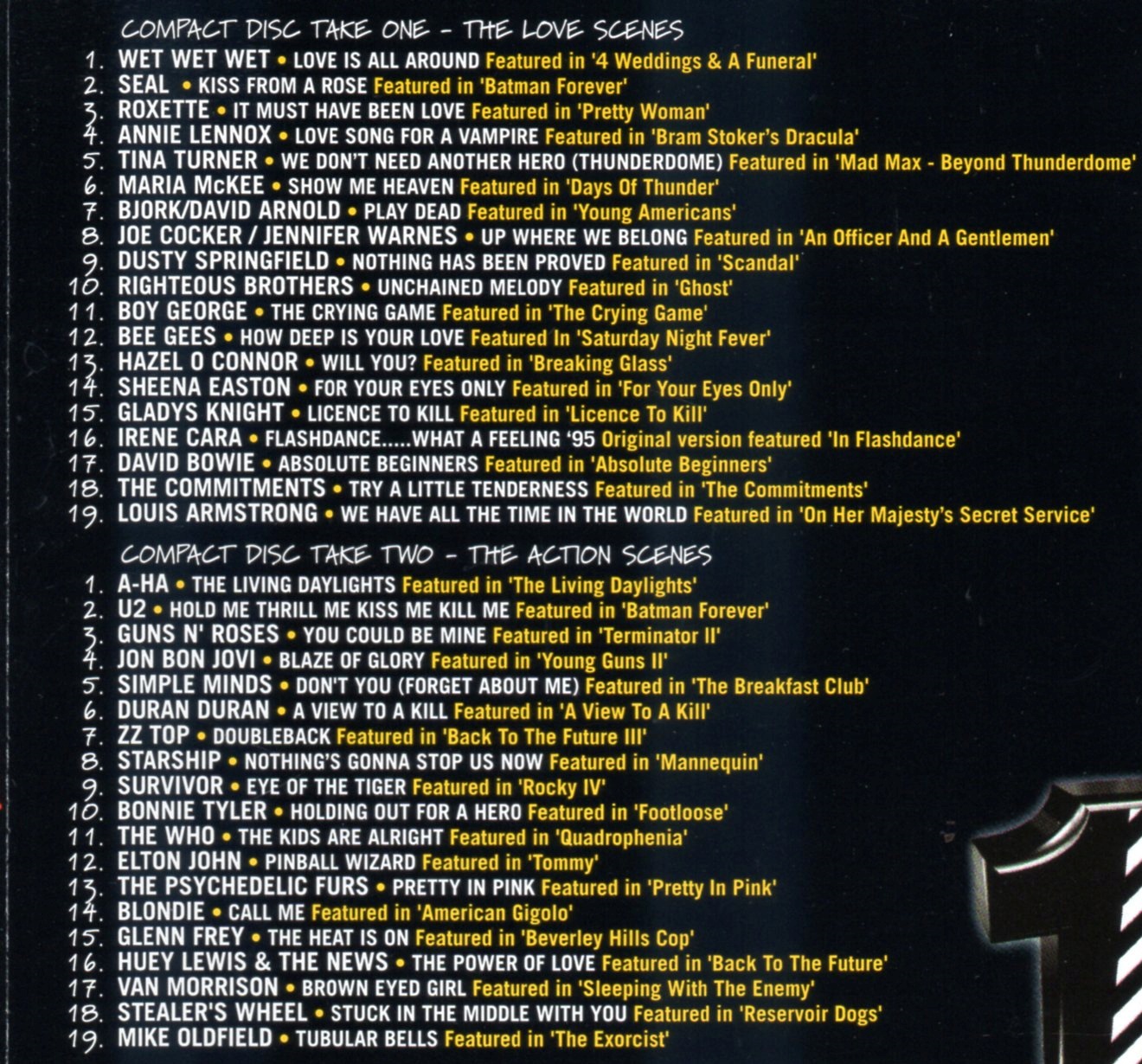 CD,The No. 1 Movies Album 38 Classic Tracks From The Movie (2CD)(Various Artists)(1995)(UK)