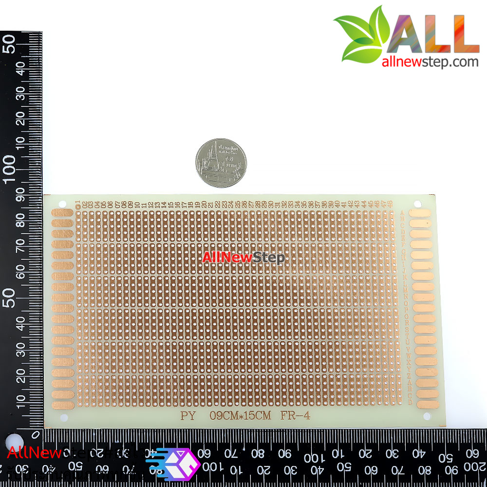 แผ่นปริ้นอเนกประสงค์ Prototype PCB Board 9x15cm