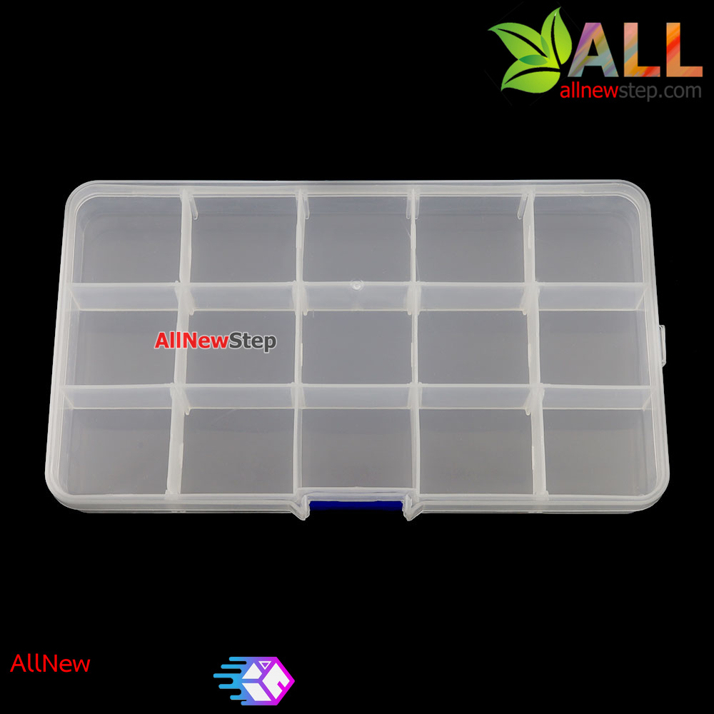 กล่องพลาสติกเก็บอุปกรณ์ 15 ช่อง ขนาด 170x95x20mm