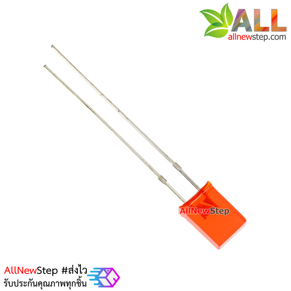 LED แบบเหลี่ยม LED เหลี่ยม สีแดง จำนวน 5 ชิ้น