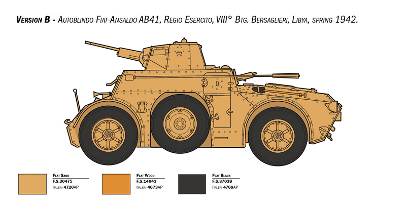 1/35 Autoblinda AB 41 with Bersaglieri El Alamein