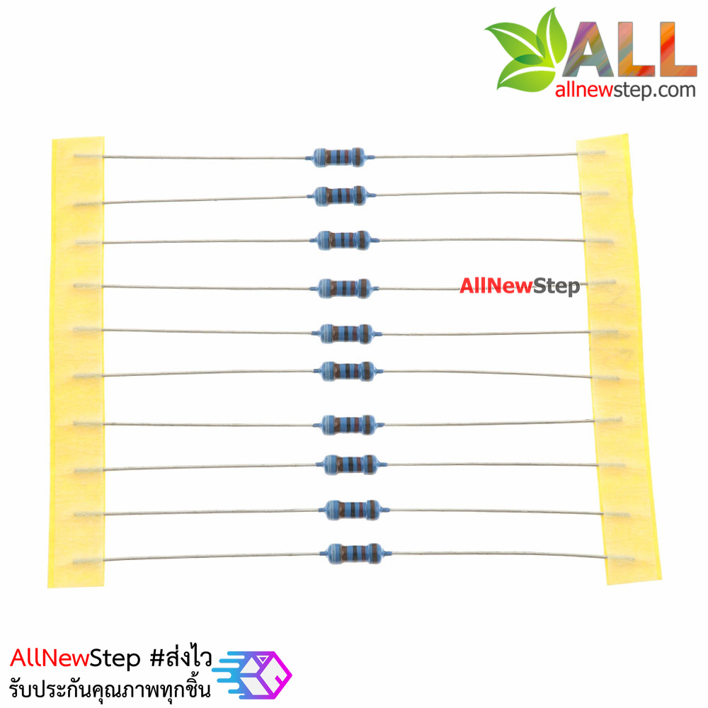 ตัวต้านทาน 91 K 1/4W Metal film 91k 1% จำนวน 10 ชิ้น