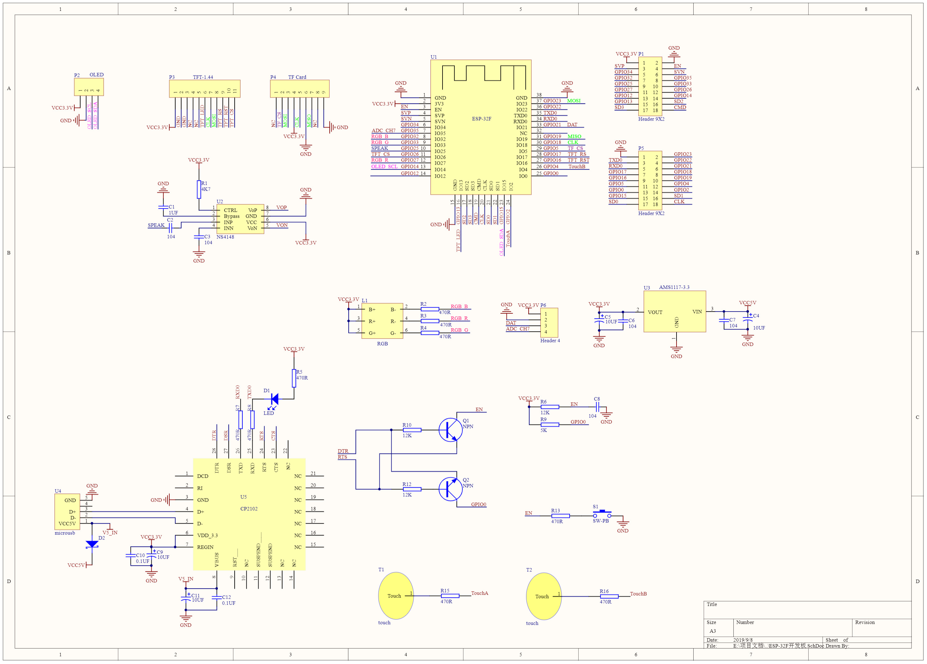 ESP-32F Development Board ESP32 Kit bluetooth WiFi IoT