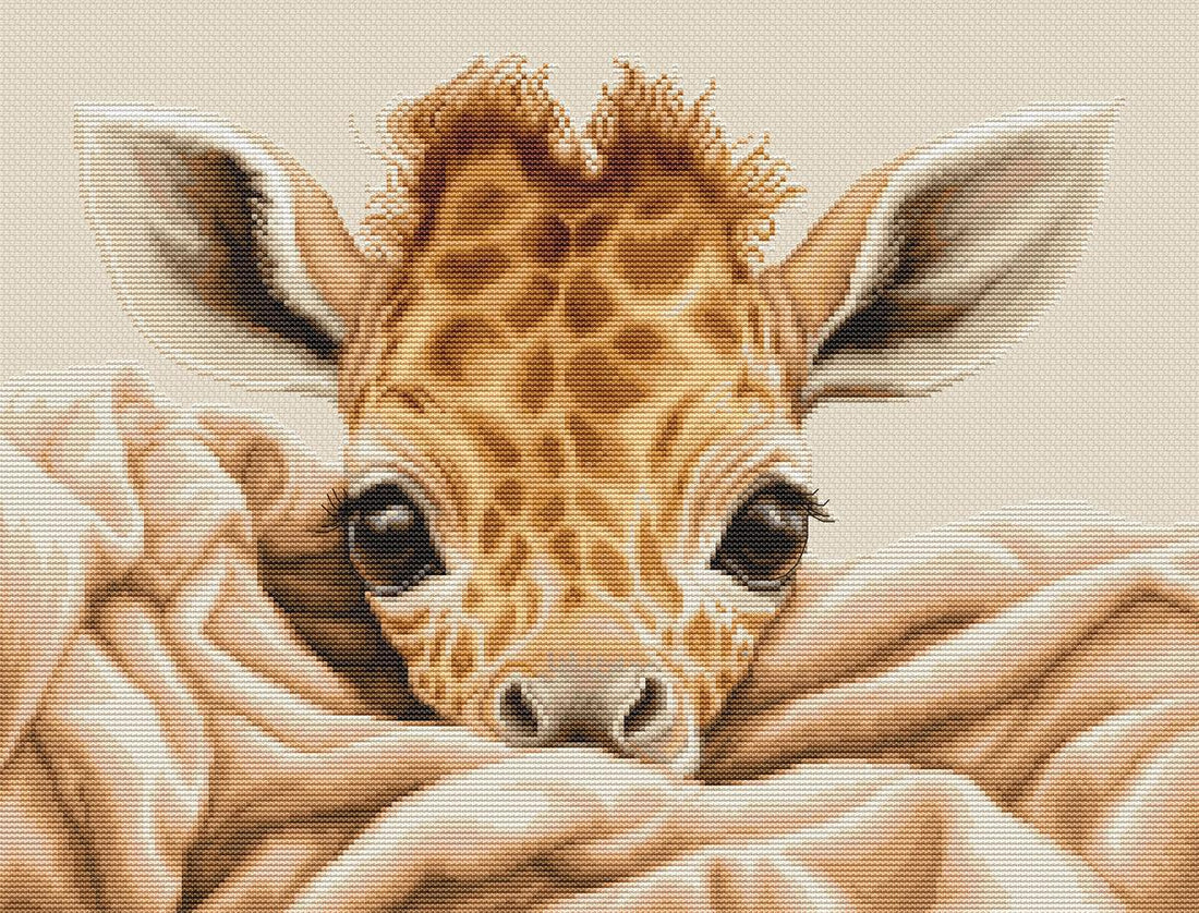 Luca-S ชุดปักครอสติช The Baby Giraffe