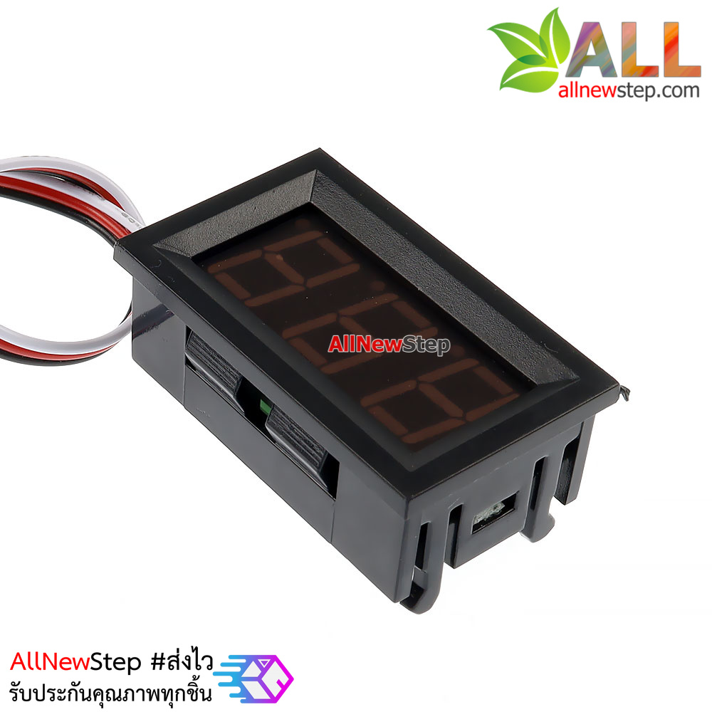 โมดูล ดิจิตอลโวลต์มิเตอร์ 0-99.9 โวลต์ 0.56 นิ้ว สีแดง Digital DC Voltmeter Mini Digital Voltmeter 0-99.9V Module Red color
