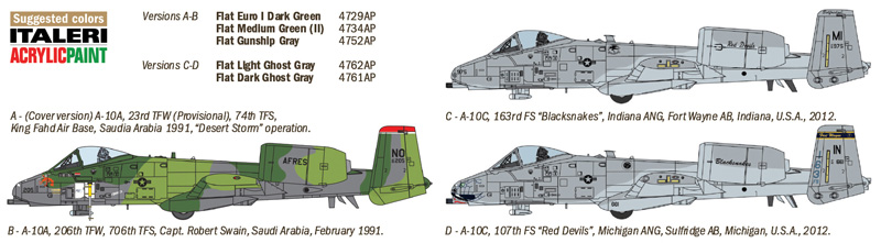 1/72 A-10 A/C THUNDERBOLT ll - GULF WAR