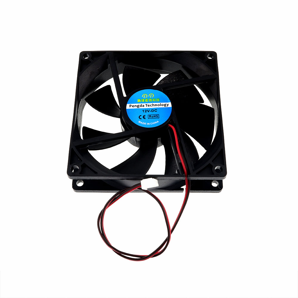 พัดลม 12V ขนาด 9x9cm สายไฟ 2 เส้น