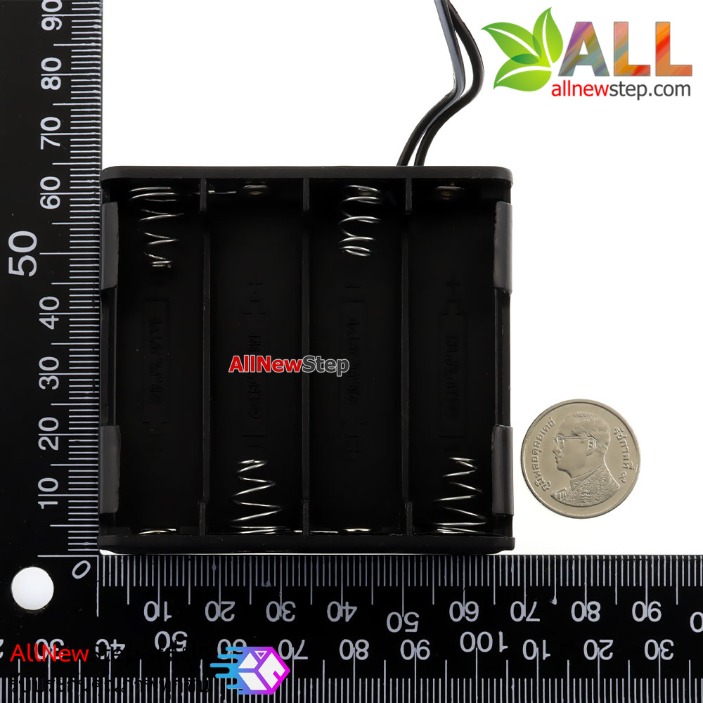 รางถ่าน AA 8 รางถ่าน ขนาด 8 ก้อน 12V พร้อมแจ๊กถ่าน สำหรับ Arduino