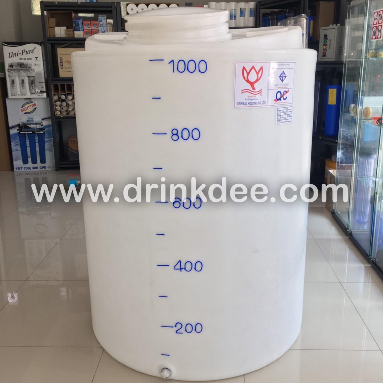 ถังเก็บน้ำ-เคมี PE 2,000 ลิตร หนา 6mm. (ทรงวางมอเตอร์)