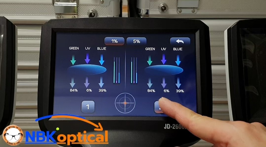 เครื่องเช็คเลนส์ออโต้ JD2600 D Print + UV ++