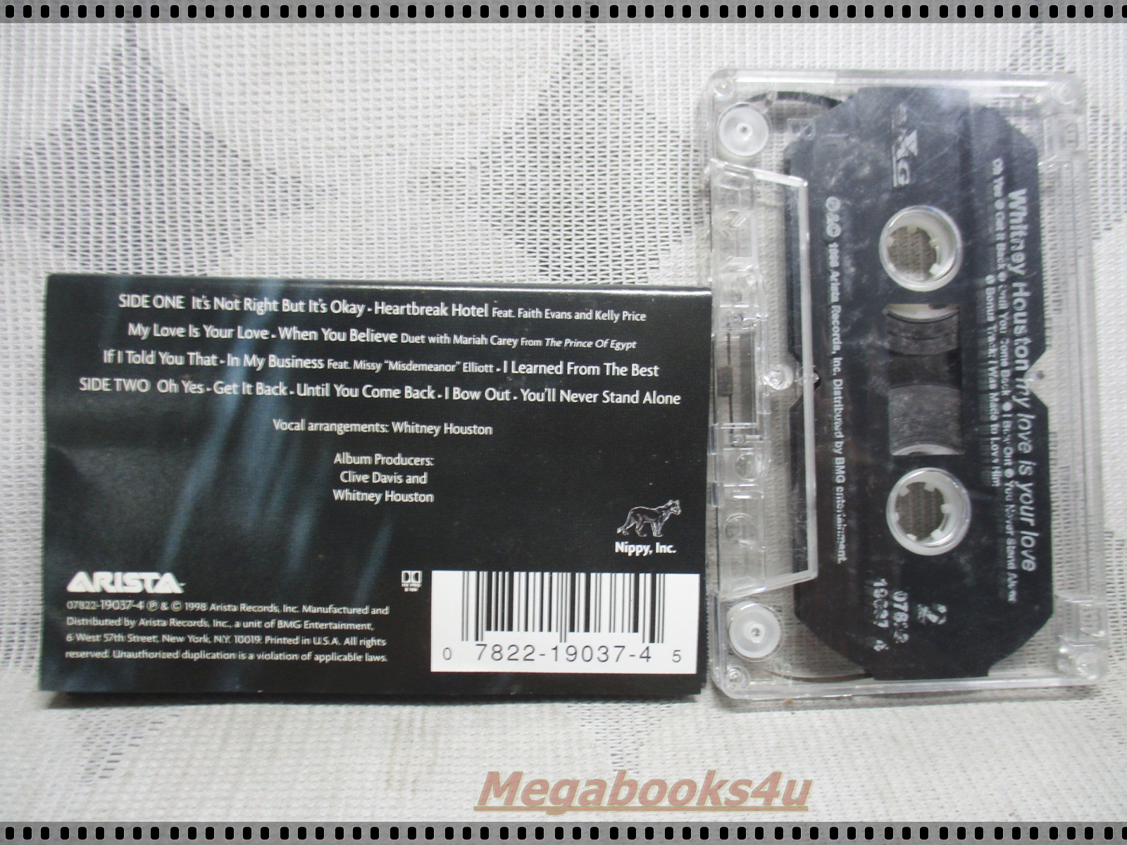 ขายเทปเพลงเก่า WHITNEY HOUSTON;MY LOVE IS YOUR LOVE