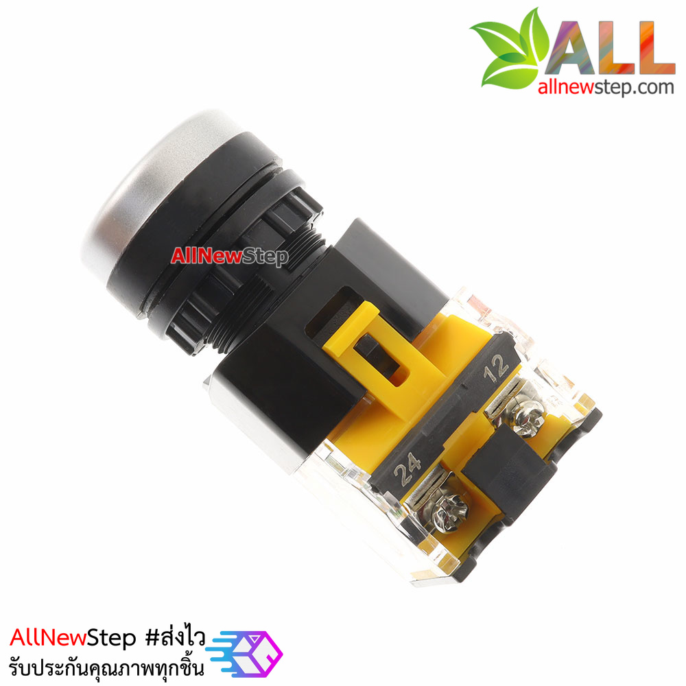 สวิตช์กดติดปล่อยดับ/กดดับปล่อยติด/รีเซตสวิตช์ Reset Switch AC DC 10A ปุ่มกดสีแดง