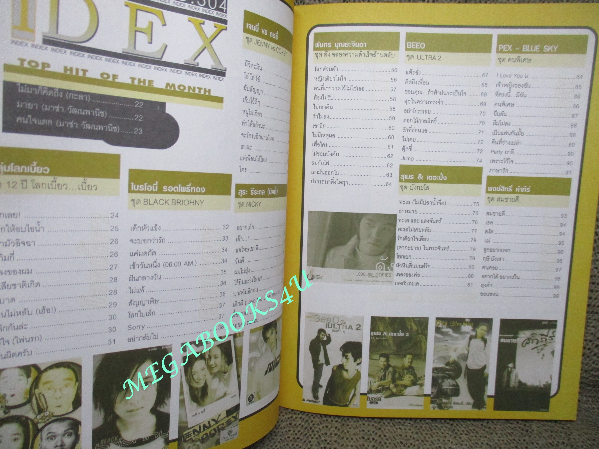 หนังสือเพลงพร้อมคอร์ดกีตาร์ เดอะกีต้าร์ THE GUITAR ฉบับที่304 ปี2542