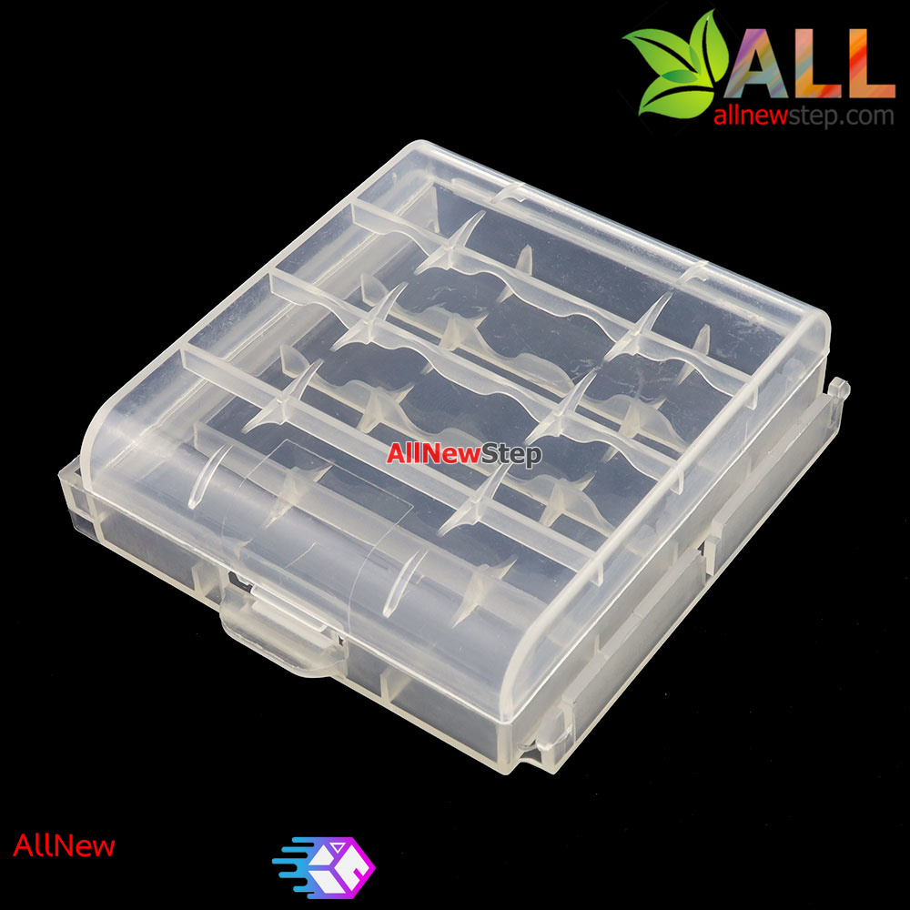 กล่องใส่ถ่าน AA 4 ก้อน battery storage box สีขาว