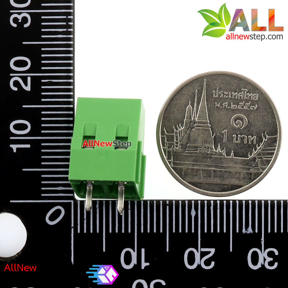 Screw Terminal KF128-2P ระยะห่าง 5.0MM 2 ขา ไฟ 300V/10A