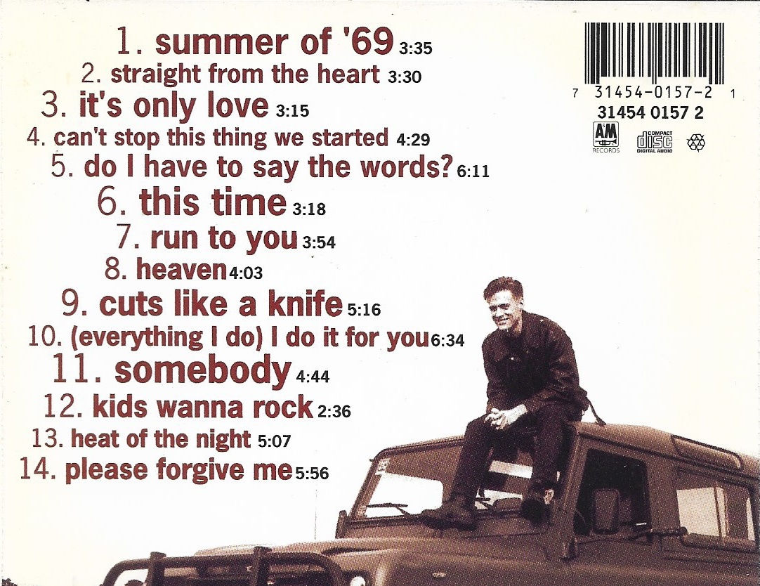 Used CD,Bryan adams - So Far So Good (C)(1993)(USA)