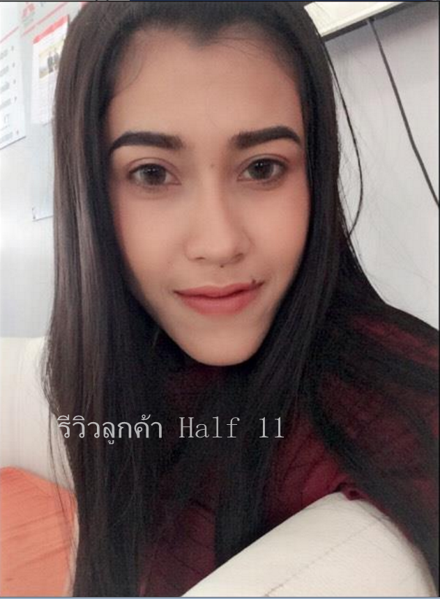 Half 11 วิกครึ่งหัวยาวตรง ปลายงุ้ม ดูเป็นธรรมชาติ ( ทรงผมเเละเส้นผมเหมือนจริงเกือบ 100% )